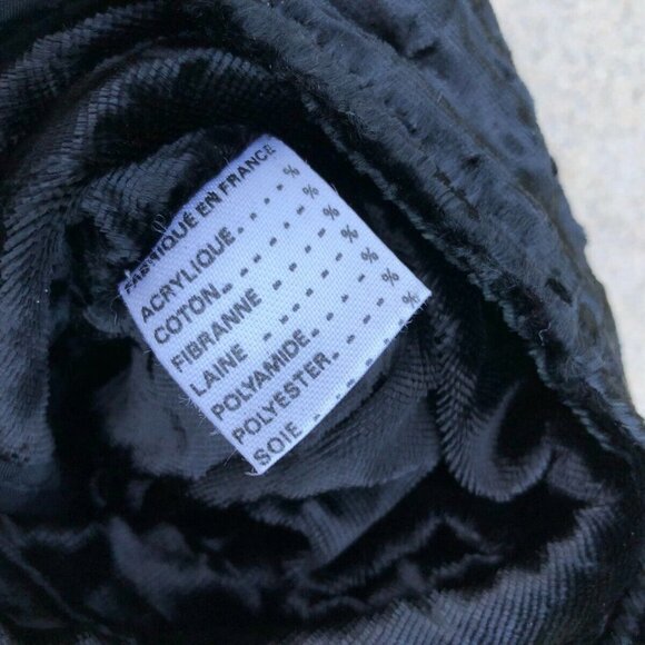 TEENFLO Designer Vintage Velvet Button Jacket Women's XL Black Paris Fra…​ - Picture 4 of 6